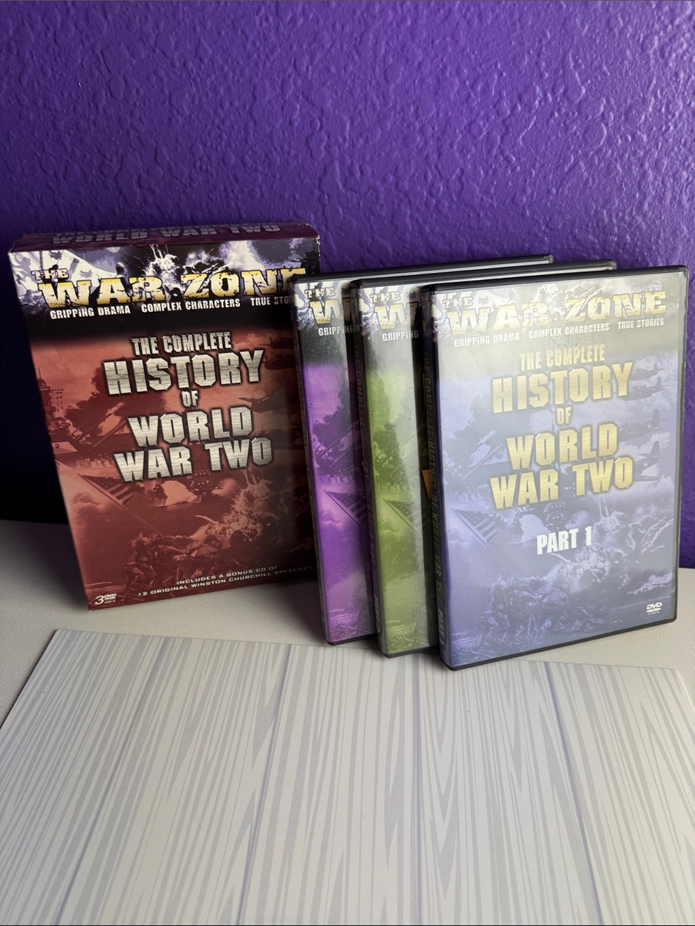 The Complete History of World War Two DVD Set - Purple, Green, Blue